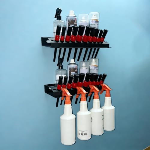 Porte-outils en fer pour brosses et flacons avec 12 emplacements