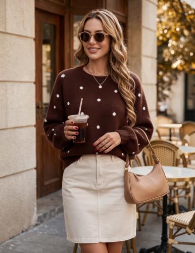 Image of Libsorge Womens Heart Sweater 2026 Valentines Day Trendy Cute Fall Oversized Long Sleeve Pullover Sweaters