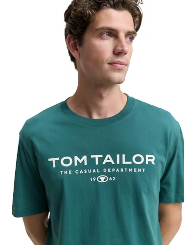 TOM TAILOR T-Shirt mit Foto-Print, Sky Captain Blue, L – Ansicht 6