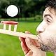 Biluer 4 Stück Party Puste Spiel, Puste Ball Spiel Mit Karikatur Pustespiel Ball Holzspiele Kinder Schwebender Pustespiel Pfeife Für Party Und Alltagslebensleben