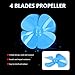 Culnflun 4 Blades Propeller 60mm ABS Plastic Boat Propeller Replacement for DIY Toy Accessories Remote Control Car Model 10Pcs Set (Blue)