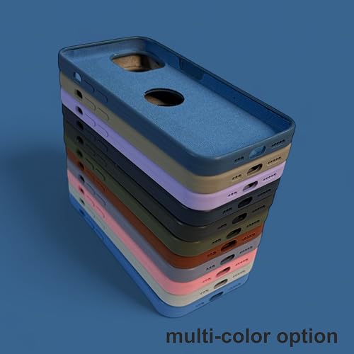Image of SBMS Liquid Silicone Case for iPhone 15 6.1-Inch, Logo Cut Silky-Soft Touch Full-Body Protective Phone Case, Shockproof Back Cover for iPhone 15 (Lite Blue)
