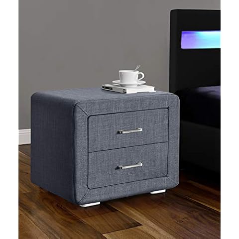 Kamco Direct Dark Grey Linen Bedside Table Cover