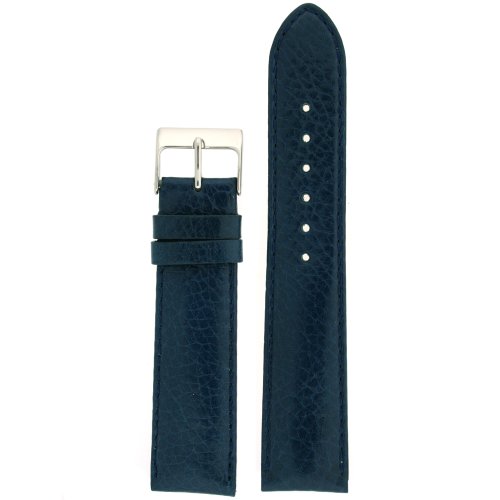 Tech Swiss Watch Band Calfskin Leather Comfort Lite Padded Blue Mens 18 millimeters