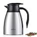 Produktbild UMI. by Amazon - Thermoskannen Isolierkanne 1,0 L, Edelstahl, Quick Press Verschluss, 100% dicht, für Tee oder Kaffee Druckverschluss hält Getränke 24h kalt und 12h warm