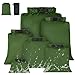 vsshe 6 Piezas Bolsas Estancas Impermeable, 1.5/2.5/3/3.5/5/8L Bolsas Secas Ligeras, Bolsas Estancas Ligeras Portátil, para Kayak, Senderismo, Rafting, Camping, Pesca, Ciclismo(Verde)