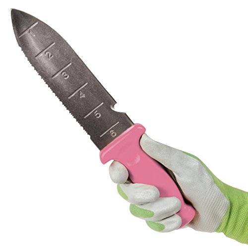 A.m. Leonard Deluxe Soil Knife, Pink – Hori Hori W/ 6-Inch Stainless Steel Blade #TOP3