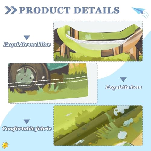 Boys Short Sleeve T-Shirts Farm Green Truck Car Rashguard Kids Swim Shirts Sun UPF 50+3