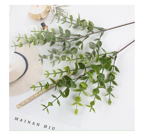 Image of SPHINX Artificial Pine,Cedar,Cypress,Conifer,Eucalyptus Stems /Needles- Faux Greenery Home Decor,Festivals,Trousseau,Gift Packing,Baskets,DIY Crafts & Celebrations- (10, Frosted Eucalyptus, 30 cm)