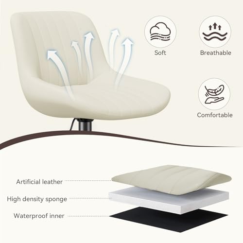 Image of Nalupatio Bar Stools Set of 3, Adjustable Modern Swivel Bar Stools with Backs, Counter Height Performance Fabric Island Chairs for Home Kitchen, Off-White