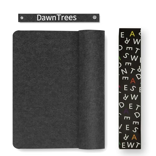 Image of Large Felt Desk Mat,47.2 inchx 23.6 inch,Non-Slip Desk Pad for Office and Home,120x60cm Full Table Mouse Pad,Keyboard Mats for Desk,Desktop Protection(Dark Gray)
