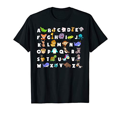 Alphabet Animal ABCs Learning ABC Rhyming Kindergarten abc T-Shirt