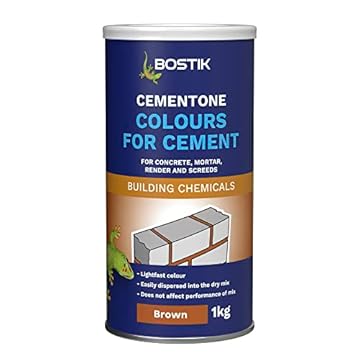 Bostik Colours for Cement Russet Brown - 1kg - For Concrete, Mortar, Render and Screeds - Available in 5 Intermixable Colours - For Interior and Exterior Use