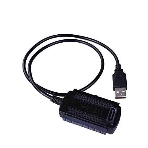 Xingdianfu USB 2.0 zu IDE SATA Adapter Konverter Kabel für 2,5 3,5 Zoll Festplatte Laufwerke HDDs SSDs IDE und SATA Adapterkabel