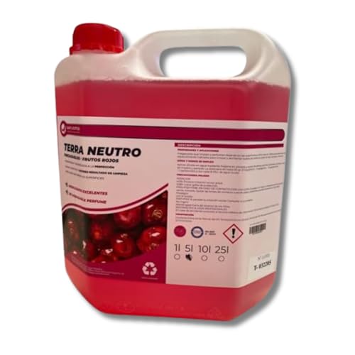 Fregasuelos Profesional 5L - Perfumado Duradero, Friegasuelos Multiusos Para Todas Las Superficies, Detergente Suelos Industrial - Esencia Frutos Rojos, Limpieza Profunda Y Desinfectante