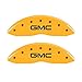 MGP Caliper Covers 34009SGMCYL Yellow Caliper Cover (Set of 4, Engraved Front and Rear: GMC, Yellow powder coat finish, black characters)