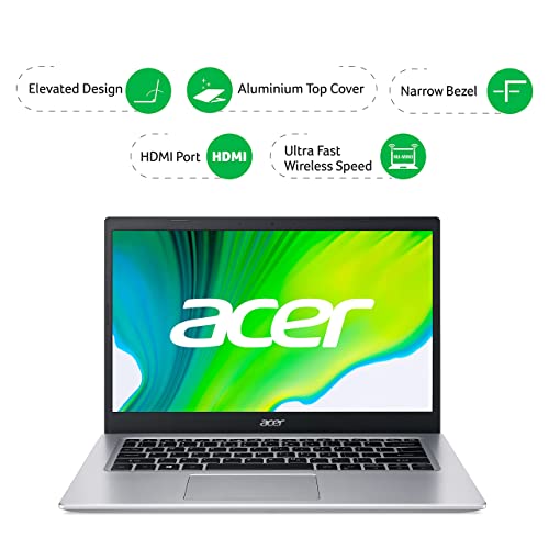 Image of (Refurbished) Acer Aspire 5 11th Gen Core i5 14-inch (35.56 cms) Full HD IPS Thin & Light Laptop- (8 GB /256GB SSD /1TB HDD /Windows 10 Home /Intel Iris Xe Graphics /Pure Silver /1.55 Kg), A514-54