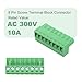 MECCANIXITY 10PCS 8-Pin PCB Mount Screw Terminal Block Connectors 5.08mm/0.2inch Pitch Circuit Board Connectors for Home Appliances, Industrial Projects