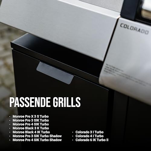 Enders® modularer Trolley für Enders Gasgrill MONROE PRO - Serie und COLORADO- Serie, Stauraum, magnetisch, mehr Ordnung, Grilltrolley, Abstellfläche, B34xT47xH76cm, Grillzubehör, schwarz #88186