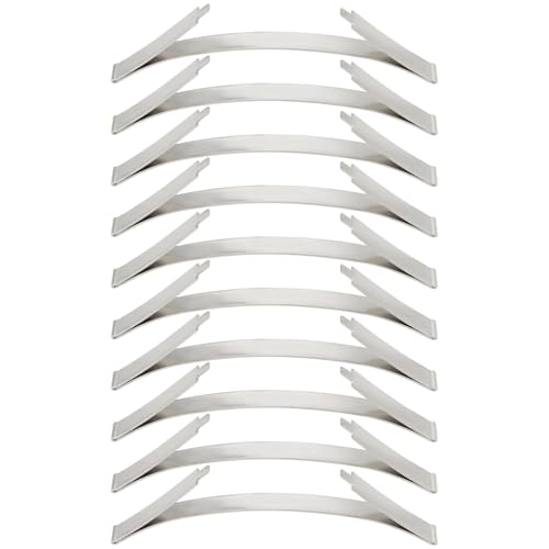 LT Easiyl 10PCS Track Bottom Positioner Sliding Wardrobe Doors Anti-Collision Manganese Steel Positioners for Most Sliding Wardrobe Door Systems Silver(9.00X2.80X0.60cm)