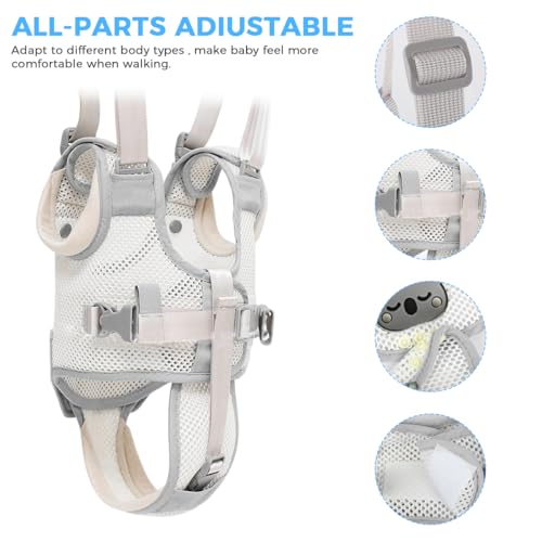 Image of SNOWIE SOFT Toddler Walking Harness Walk Learning Support for Age 7-24 Month, Breathable Mesh Baby Walker with Adjustable Shoulder Straps, Padded Grip Handle, and Open Crotch Design