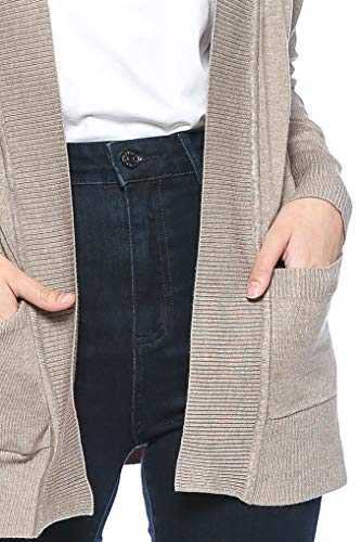 Image of Urban Look Womens Basic Long Sleeve Open Front Comfy Sweater Cardigan