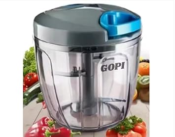 Gopi Handy Chopper Bade Miya 1000ml with 6 Blade Premium Vegetable & Fruit Chopper