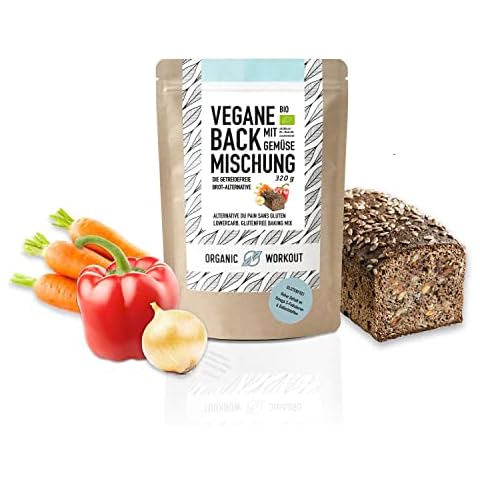 VEGANE BACKMISCHUNG mit Gemüse - Bio, lower-carb* Brot-Alternative, viel Pflanzen-Protein, ballaststoffreich, ohne Getreide Cover