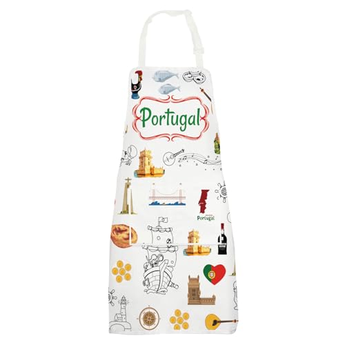 G2TUP Portugals Apron With Pockets Portugals Kitchen Gifts Portugal Cooking Apron Portuguese Gifts (Portugal)