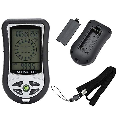 Moofey Multi Function Altimeter, 8 in 1 Digital Compass, Barometer, Thermometer, Hiking Safety Tool for Outdoor Hiking