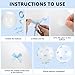 Gejoy 50 Pcs Bachelorette Party Decorations Blue White Silver Clear Balloons 12