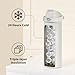 24 oz Insulated Water Bottle with Straw: Meoky Stainless Steel Metal Water Bottle with 2-in-1 Lid - Leak Proof, Cold for 24 Hours, Protective Silicone Base, BPA-Free for Sports Travel Car, Ivory