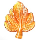 Artistone Red Agate Crystal Leaf Sculpture Hand-Carved Leaf Shape Healing Crystal Figurine Crystal Crafts Collect Worry Stone for Anxiety Relif Home Decor Desk Decor
