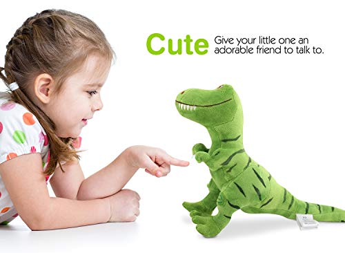 Zooawa Bed Time Stuffed Animal Toys, Cute Soft Plush T-Rex Tyrannosaurus Dinosaur Figure - Green