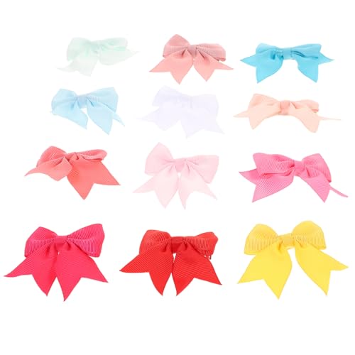 minkissy 12 Piezas Diadema Con Lazo Corbatas Cintas Para El Pelo De Niña Niñas Lazos Para El Cabello Lazos Para El Cabello Para Niñas Accesorios Para El Cabello Infantil Ondulado Venda Tela