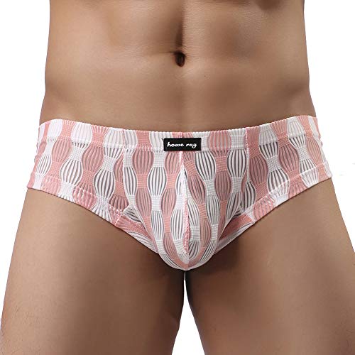 K-Men Men's Plus Size Jockstrap Thongs Pink Lace Gay Underwear Briefs for Sex