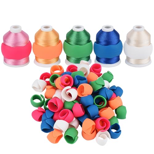 Image of Simthread 65PCS(65PCS+1PCS Gift Embroidery Thread Holder-Keep Thread Spool Organized - Thread Spool Holder for Embroidery Thread,Sewing