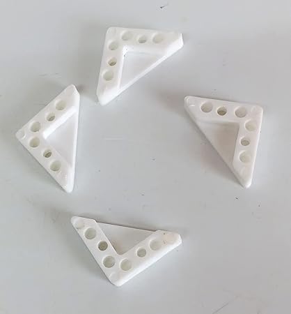 PVC Glass Corner Holder (White) 20 Pcs 003 (5 mm)