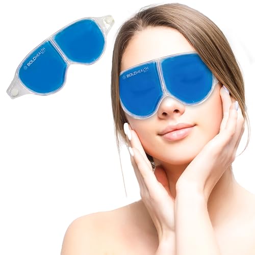 Cooling Eye Gel Mask for Dark Circles, Dry eyes ,Pain Relief, Redness,Eye Patches Cooling Gel Pads For Women & Men- Blue