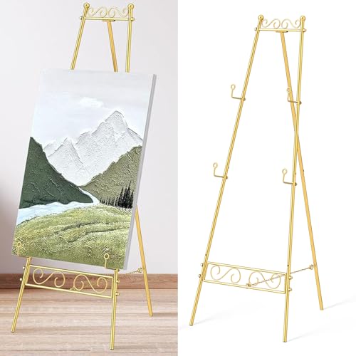 tonchean 53.9'' X 27.6'' Metal Easel Stand for Sign Large ...