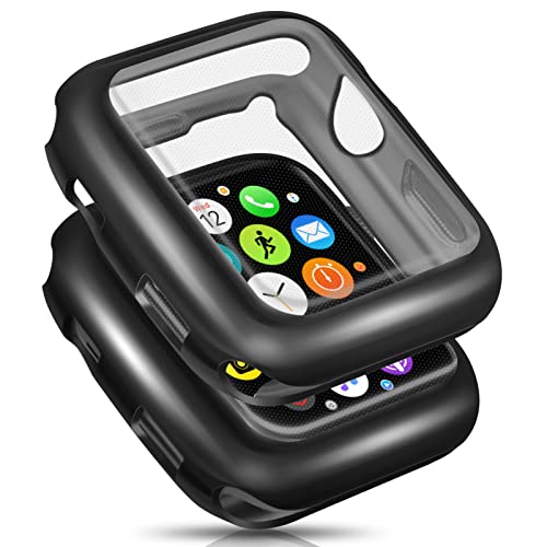 ORIbox Ultra Thin Case Compatible with Apple Watch Series 6, Apple Watch Series 5, Apple Watch Series 4, Apple Watch SE, TPU HD Full Protective Case,Black,F3000001