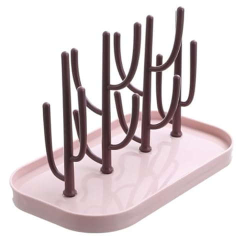 Demanca 哺乳瓶ラック ボトル 水切り 哺乳瓶 乾燥 哺乳瓶立て コップ収納 水切りトレー 哺乳びん洗浄器具 哺乳瓶 水切りラック 抗菌 清潔 取り外し (B)