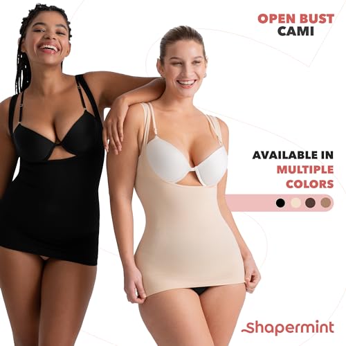 SHAPERMINT Open Bust Shapewear Cami, Seamless Tummy, Side and Back Compression4