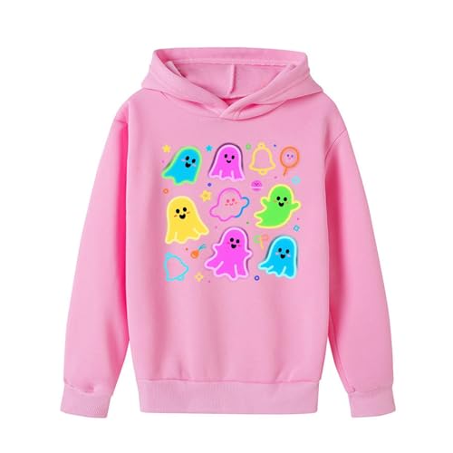 Girls Cute Casual Hoodies Halloween Pumpkin Hooded Sweatshirts Long Sleeve Oversized Pullover 2025 Winter Clothes3