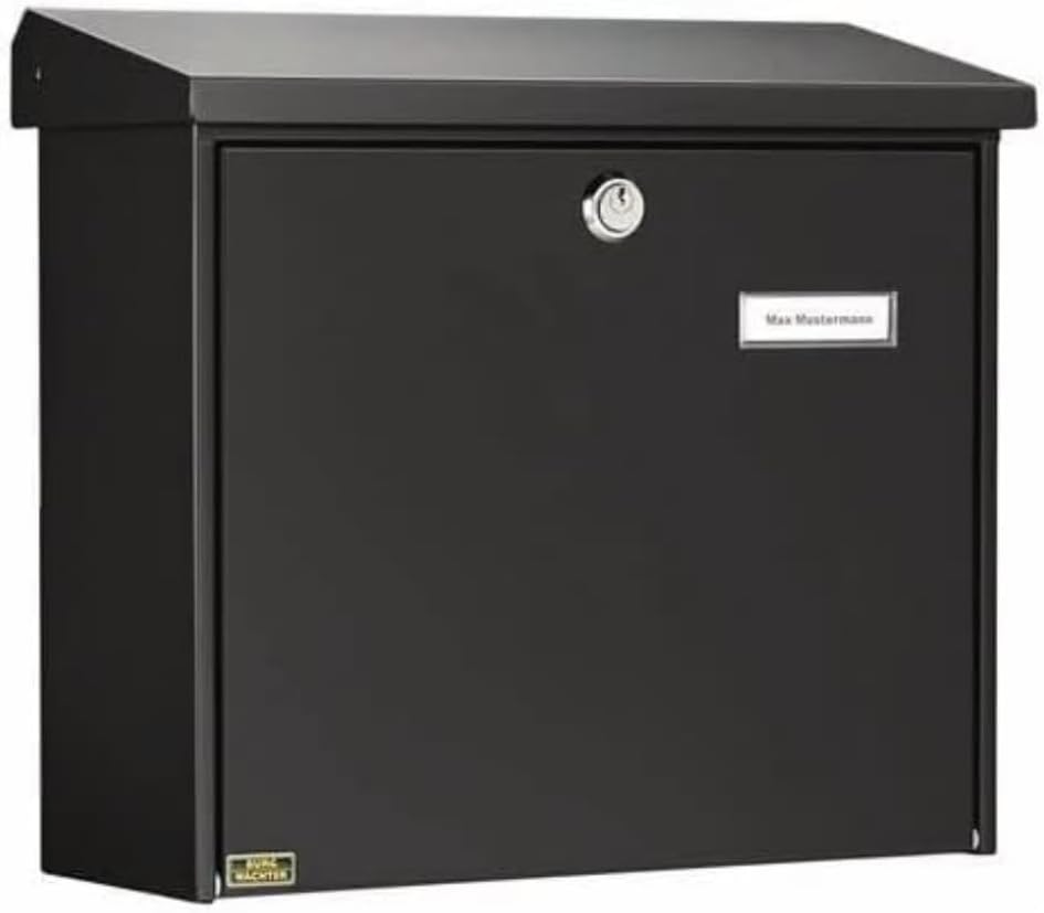 Burg-Wächter Comfort 913 S Steel Mailbox, Black