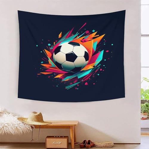 Tapisserie football 3D pour transformer le mur du salon ou l'ambiance d'un dortoir d'étudiant