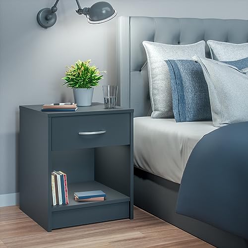 Bedside Table Hamburg Anthracite 50X40X35Cm - 2