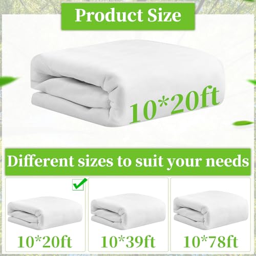 20 x 10 Ft Mosquito Netting for Garden Patio, Breathable Mesh Net for Bird and Insect Protection, Plant Cover for Vegetables, Fruits and Flowers, White 3x6 m by RGQSUN - Image 2
