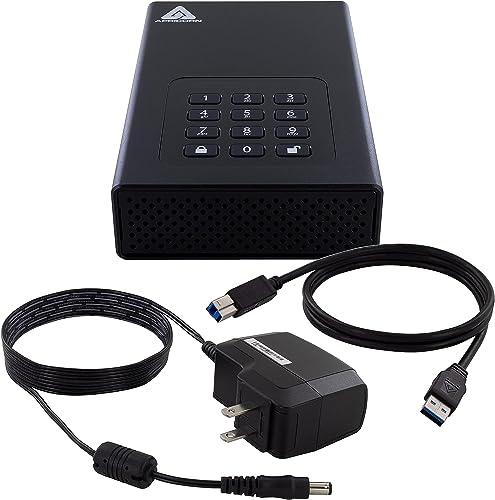 Image of Apricorn 22TB Aegis Padlock DT 256-Bit Encrypted USB 3.0 Hard Drive (ADT-3PL256-22TB)