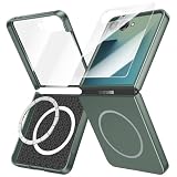 Doeshine Cover per Samsung Galaxy Z Flip 7 Mag safe, [Protezione Dello Schermo Integrata], Ultrasottile Leggero, Anti-graffio, Protettiva Hard PC Phone Custodia per Galaxy Z Flip 7 5G 2025 (Verde)